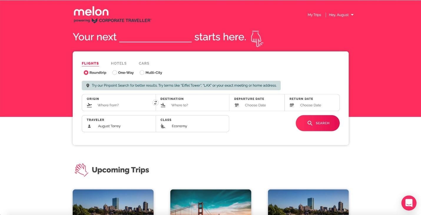 Corporate Traveler unveils Melon, a new travel platform built